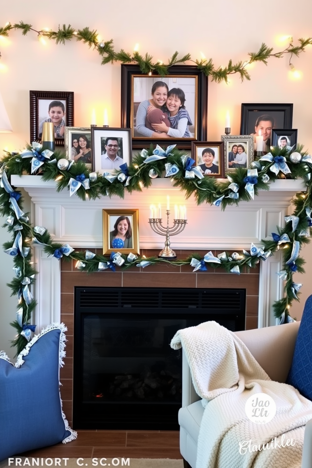 Fireplace Hanukkah Decorating Ideas 11