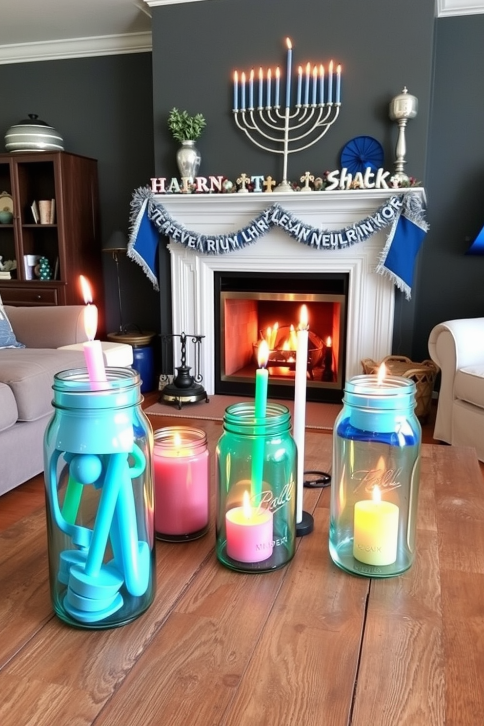 Fireplace Hanukkah Decorating Ideas 29