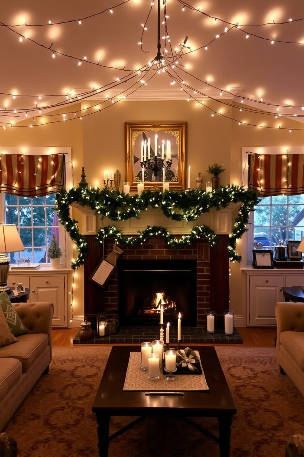 Fireplace Hanukkah Decorating Ideas 3