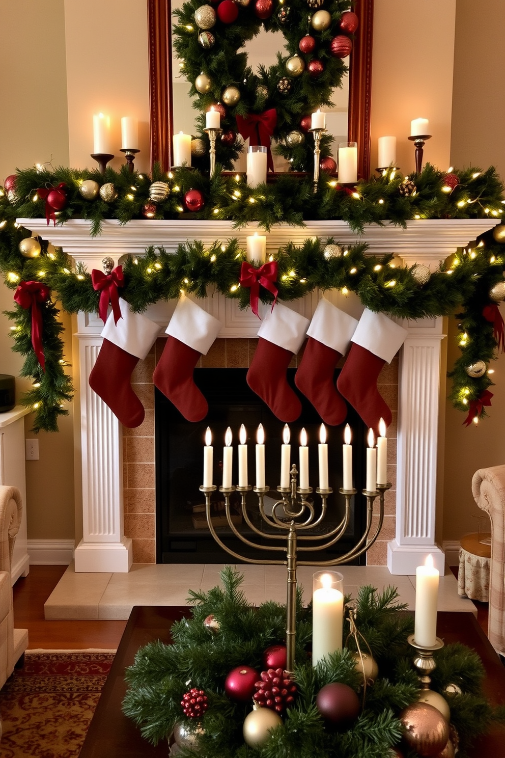 Fireplace Hanukkah Decorating Ideas 30