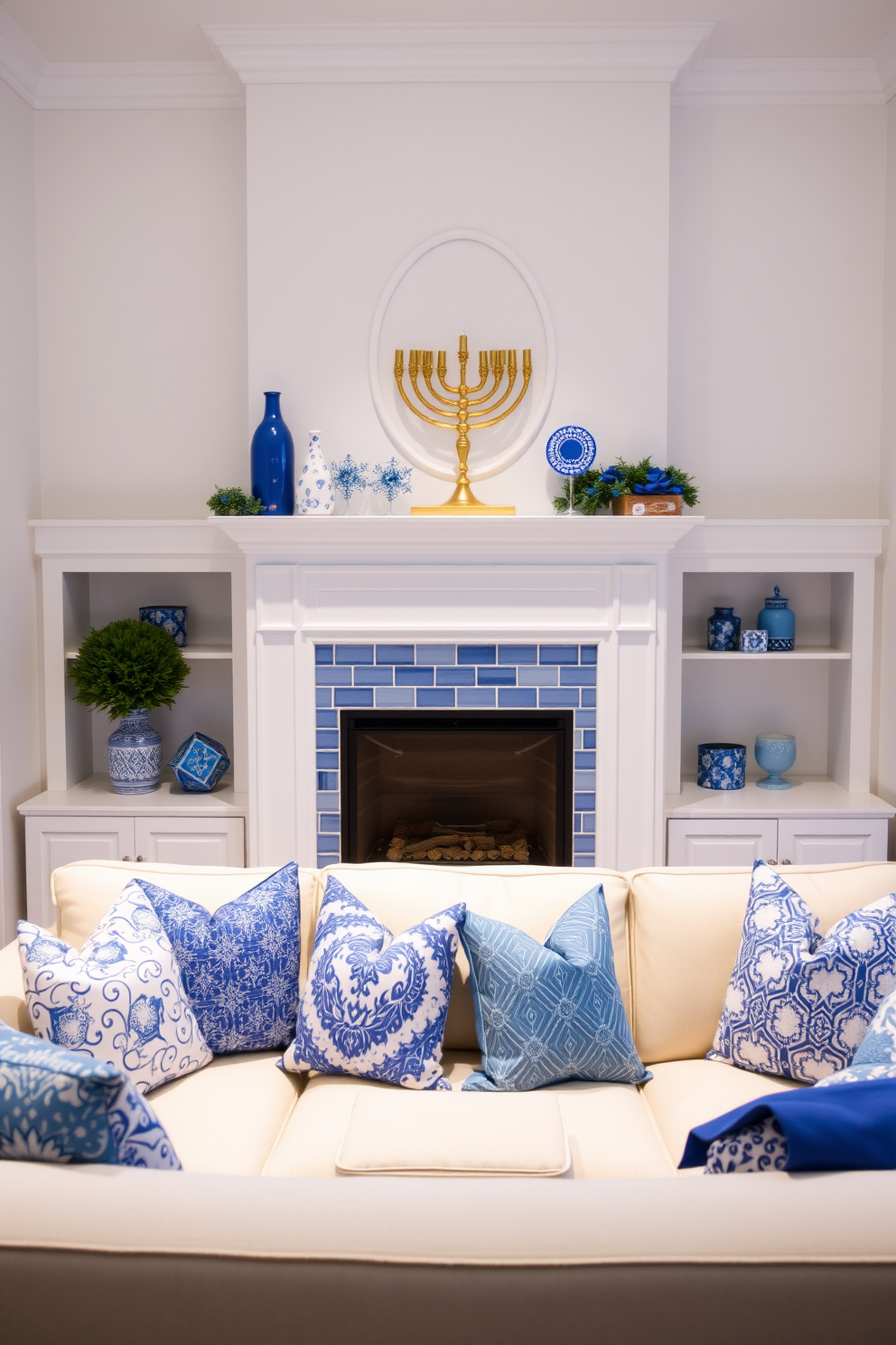 Fireplace Hanukkah Decorating Ideas 4