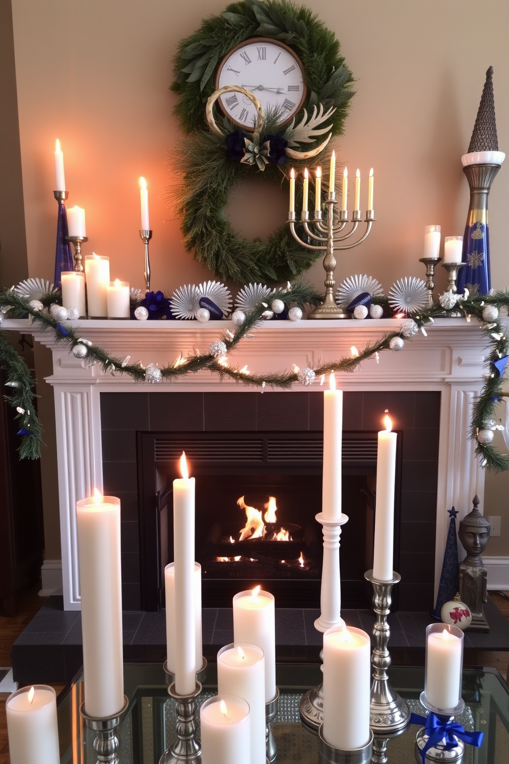 Fireplace Hanukkah Decorating Ideas 5