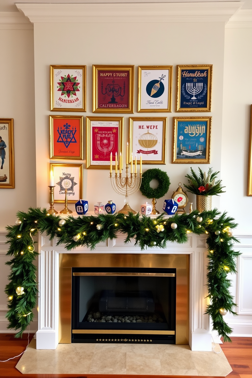 Fireplace Hanukkah Decorating Ideas 8