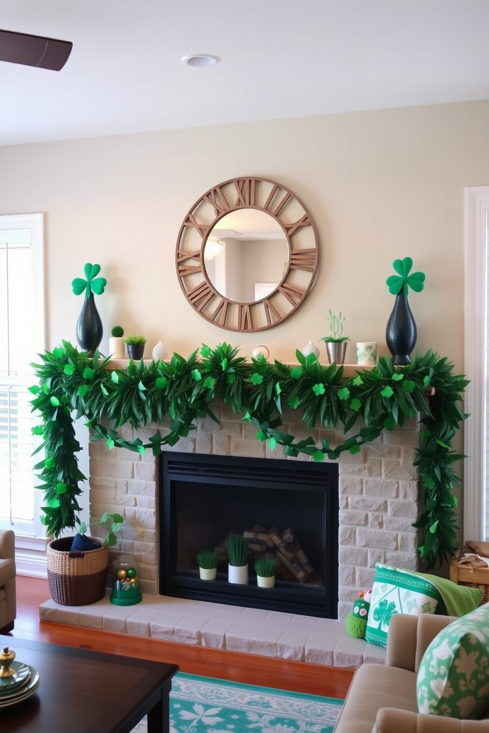 Fireplace St Patricks Day Decorating Ideas 1