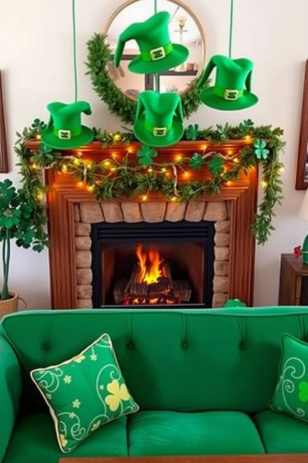 Fireplace St Patricks Day Decorating Ideas 10