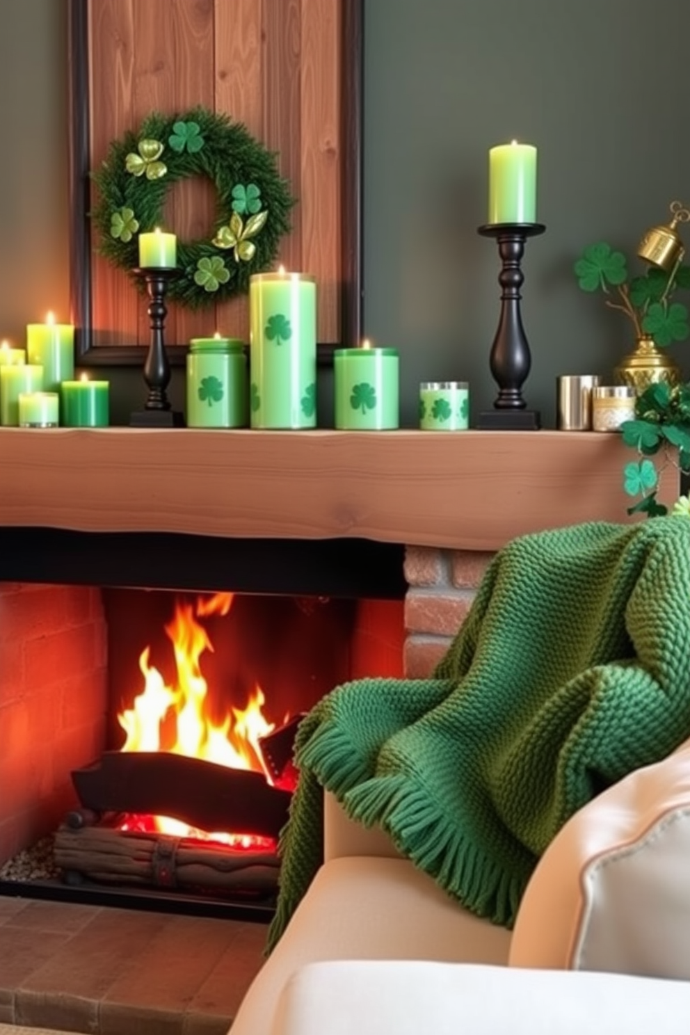 Fireplace St Patricks Day Decorating Ideas 12