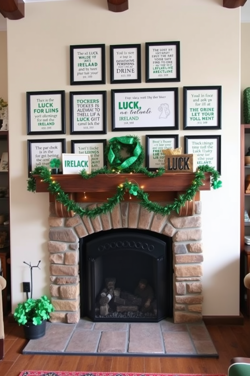 Fireplace St Patricks Day Decorating Ideas 16