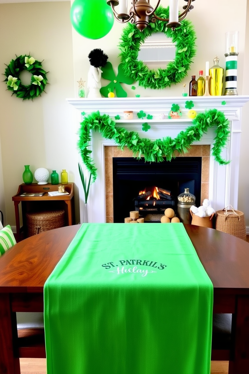 Fireplace St Patricks Day Decorating Ideas 18