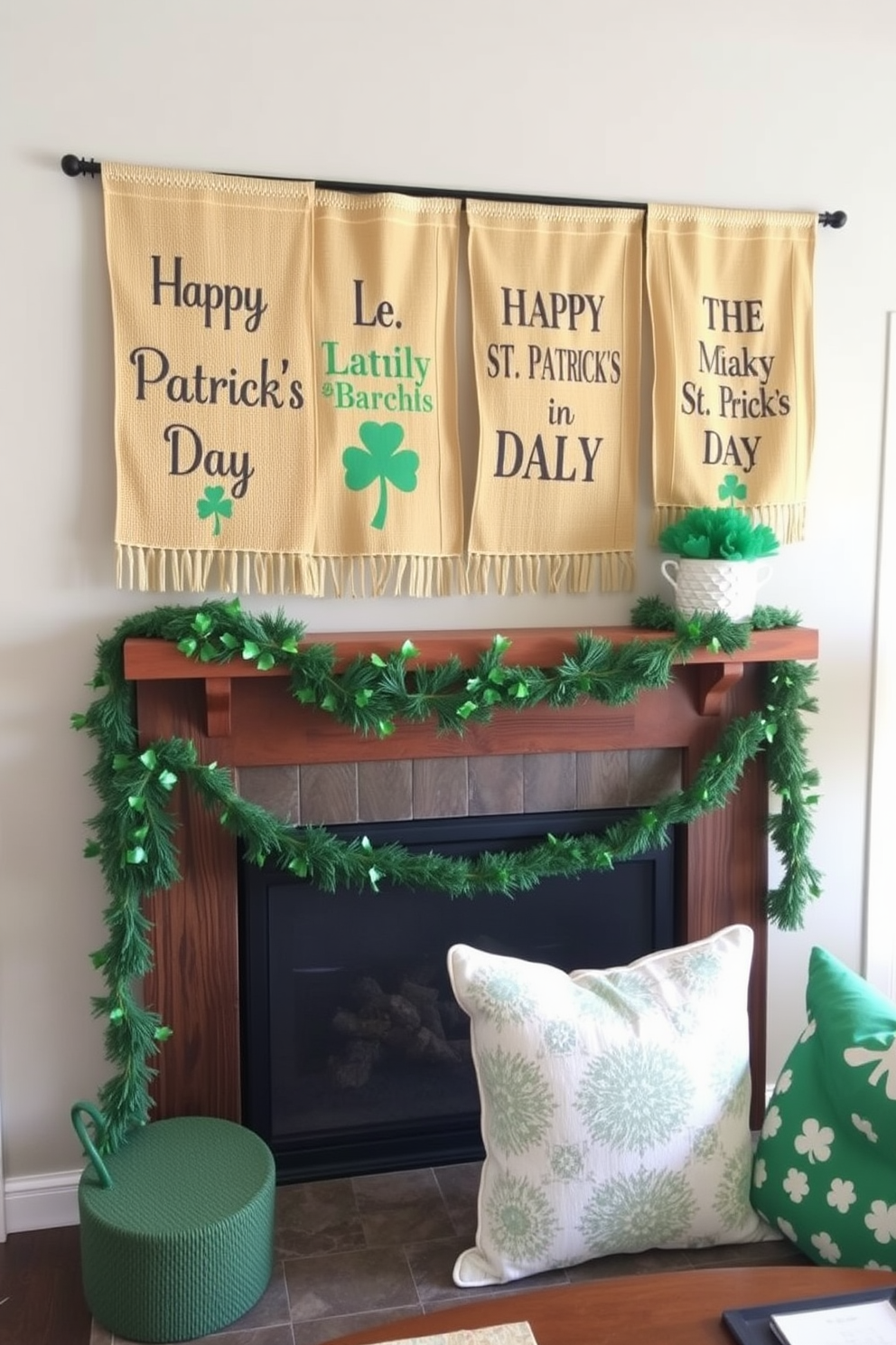 Fireplace St Patricks Day Decorating Ideas 20