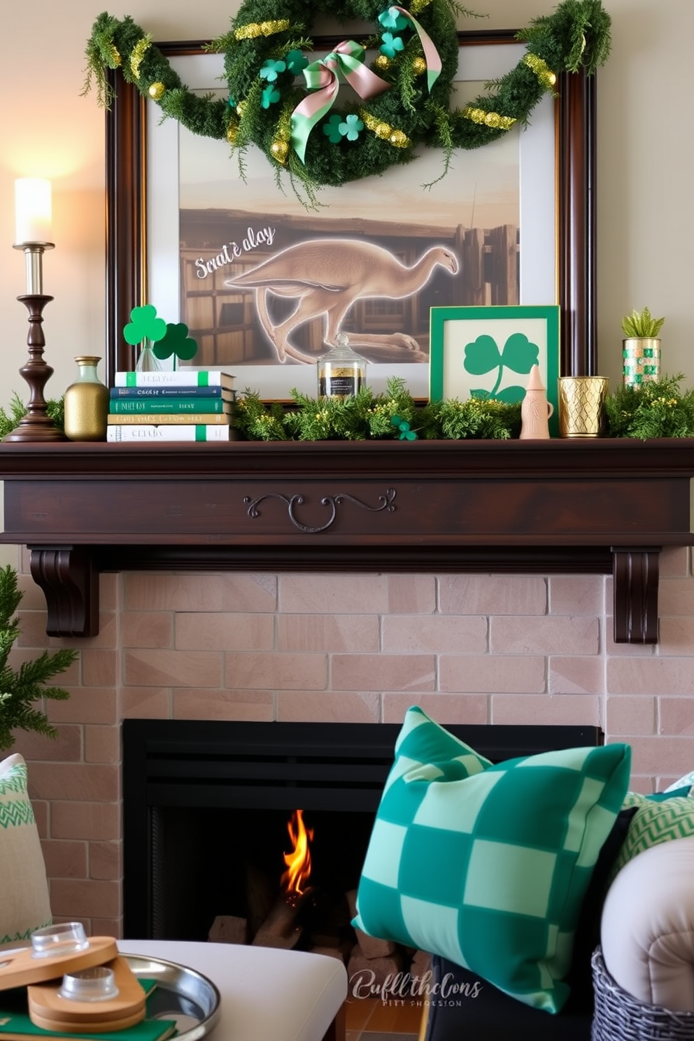 Fireplace St Patricks Day Decorating Ideas 21