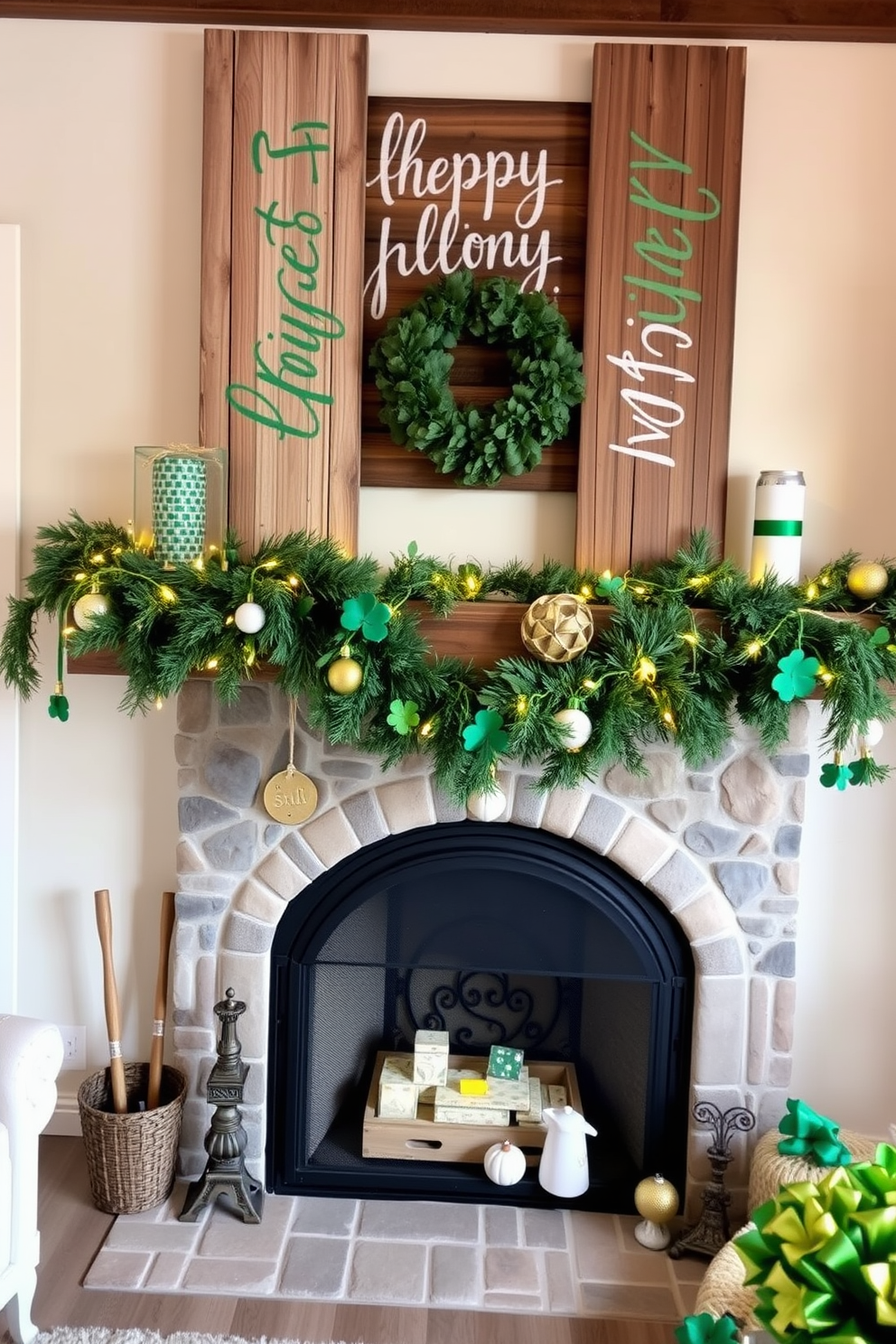 Fireplace St Patricks Day Decorating Ideas 25