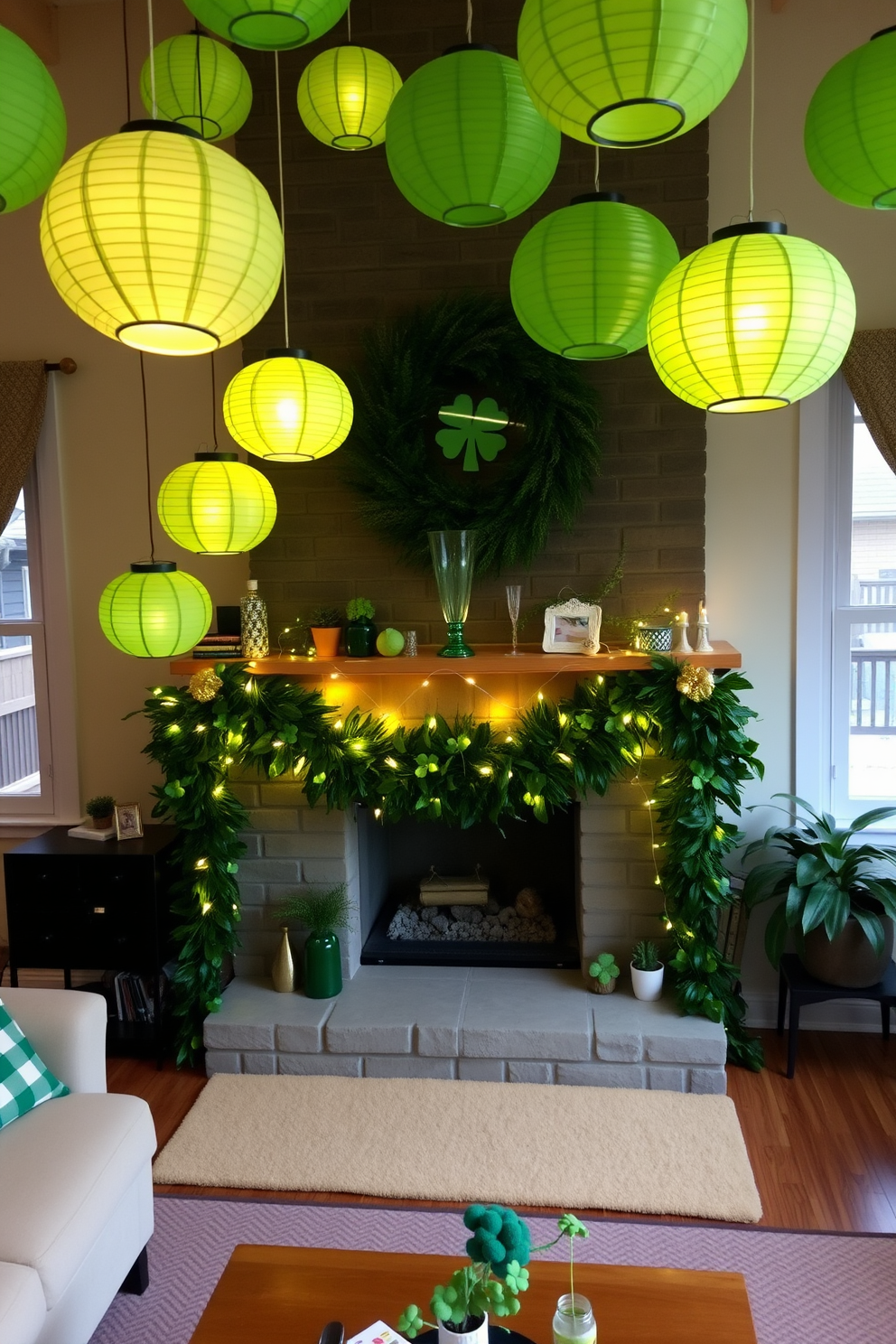 Fireplace St Patricks Day Decorating Ideas 27