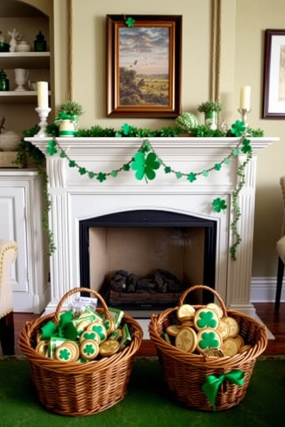 Fireplace St Patricks Day Decorating Ideas 28