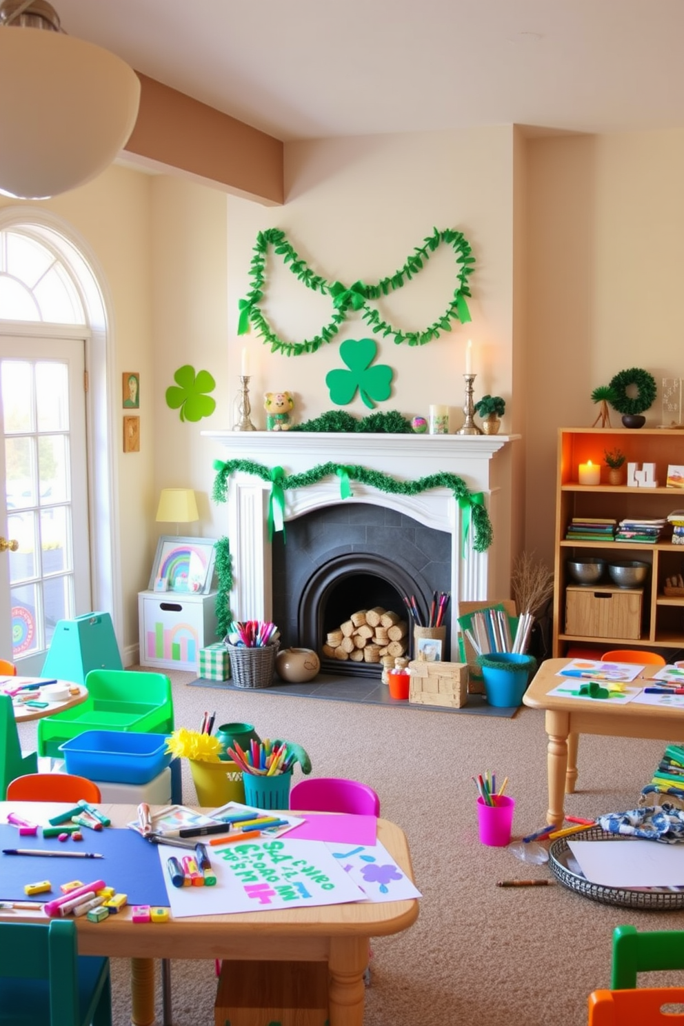 Fireplace St Patricks Day Decorating Ideas 30