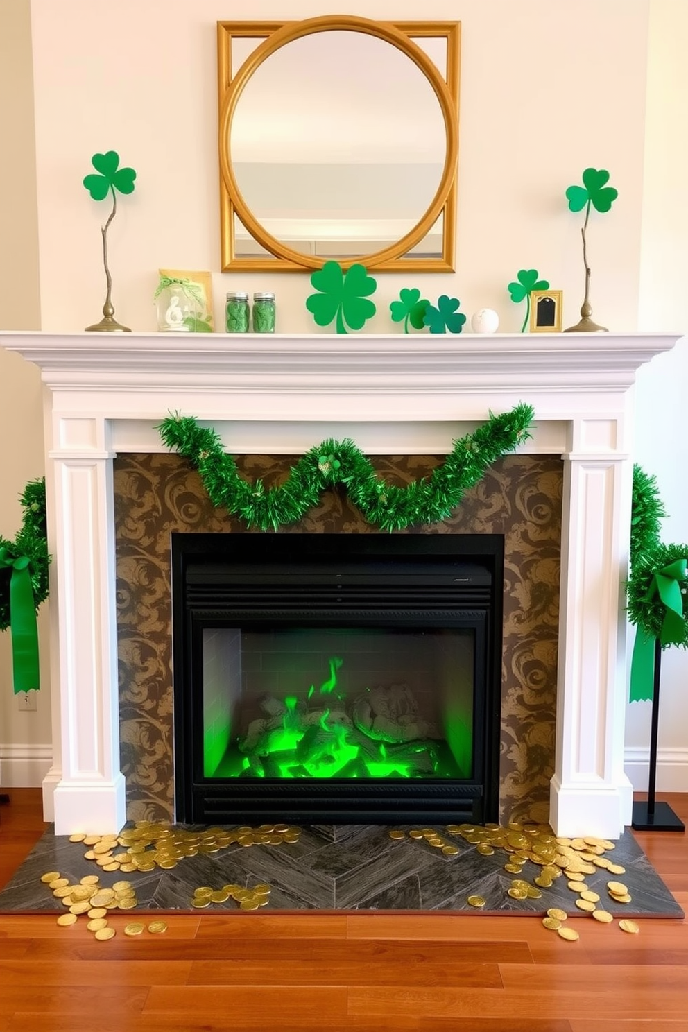 Fireplace St Patricks Day Decorating Ideas 5