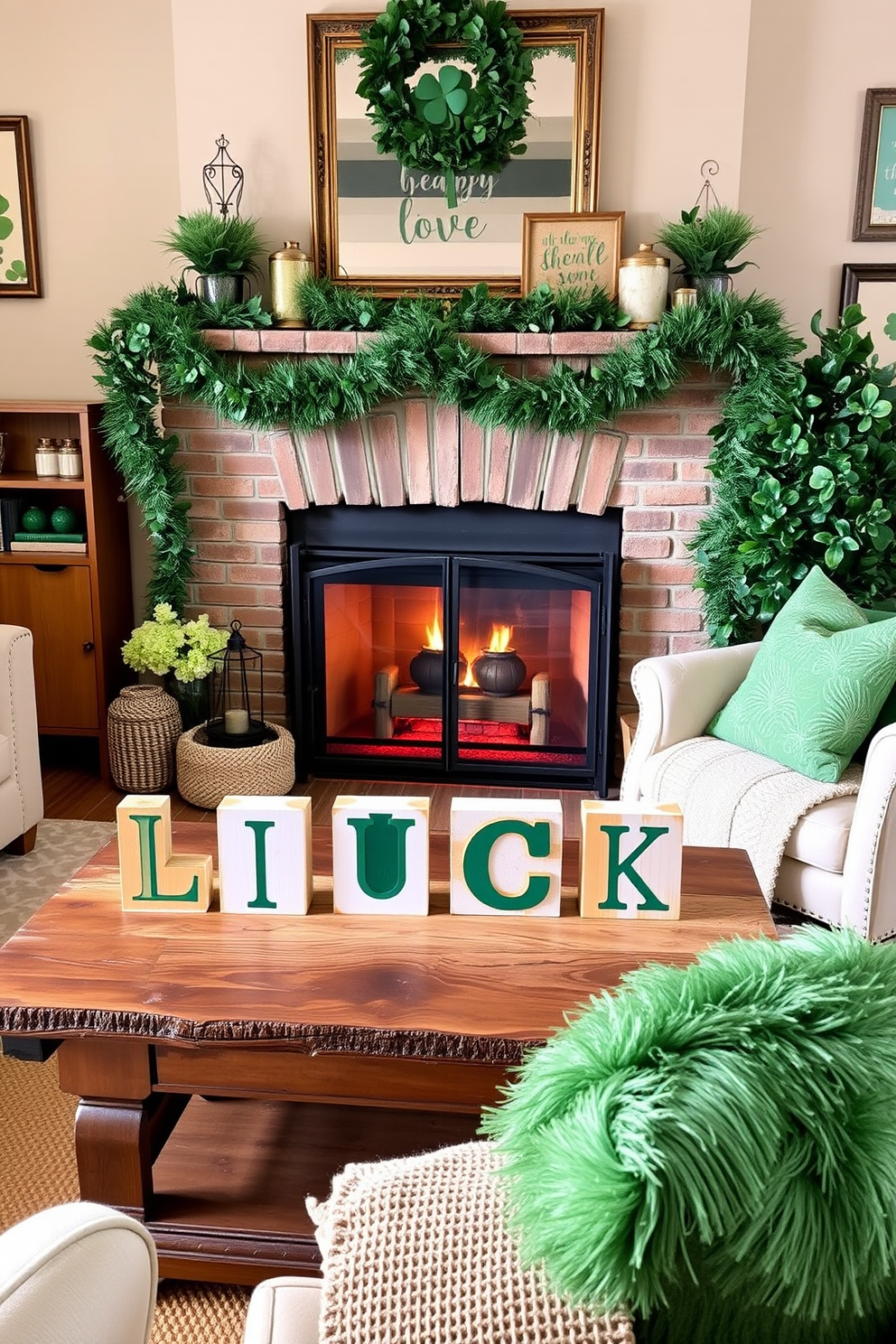 Fireplace St Patricks Day Decorating Ideas 8