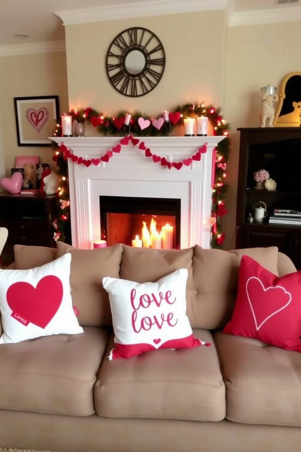 Fireplace Valentines Day Decorating Ideas 11