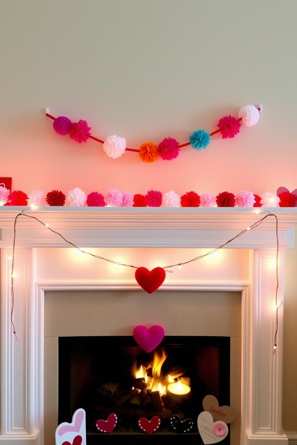 Fireplace Valentines Day Decorating Ideas 13