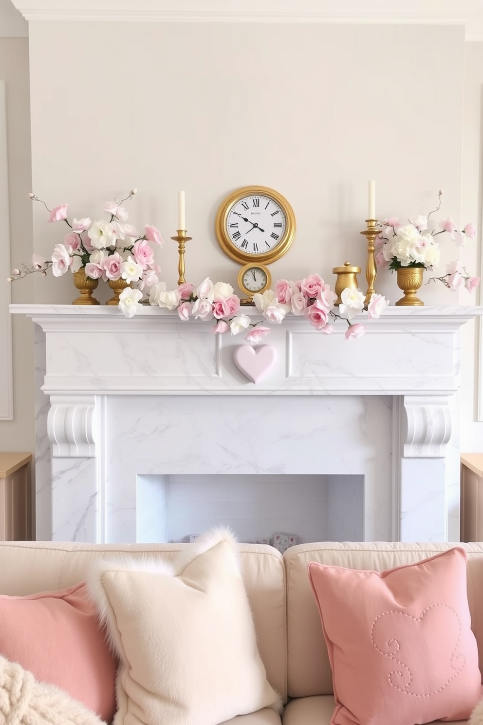 Fireplace Valentines Day Decorating Ideas 16