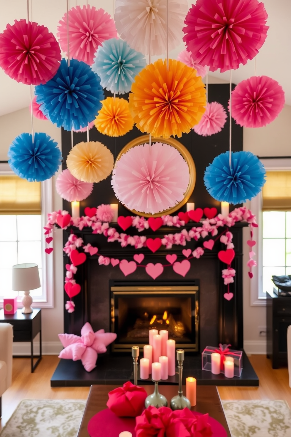 Fireplace Valentines Day Decorating Ideas 29