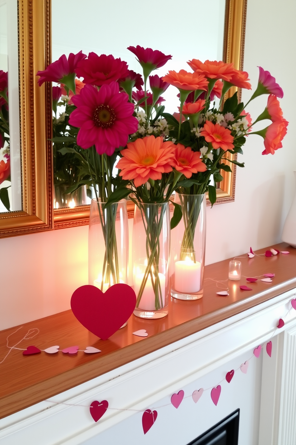 Fireplace Valentines Day Decorating Ideas 4