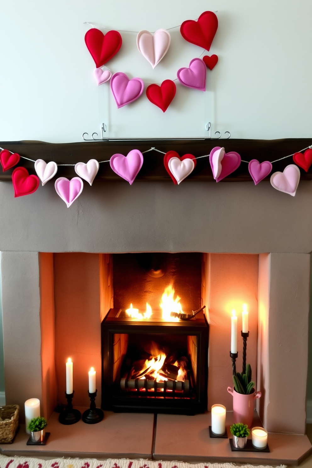 Fireplace Valentines Day Decorating Ideas 6