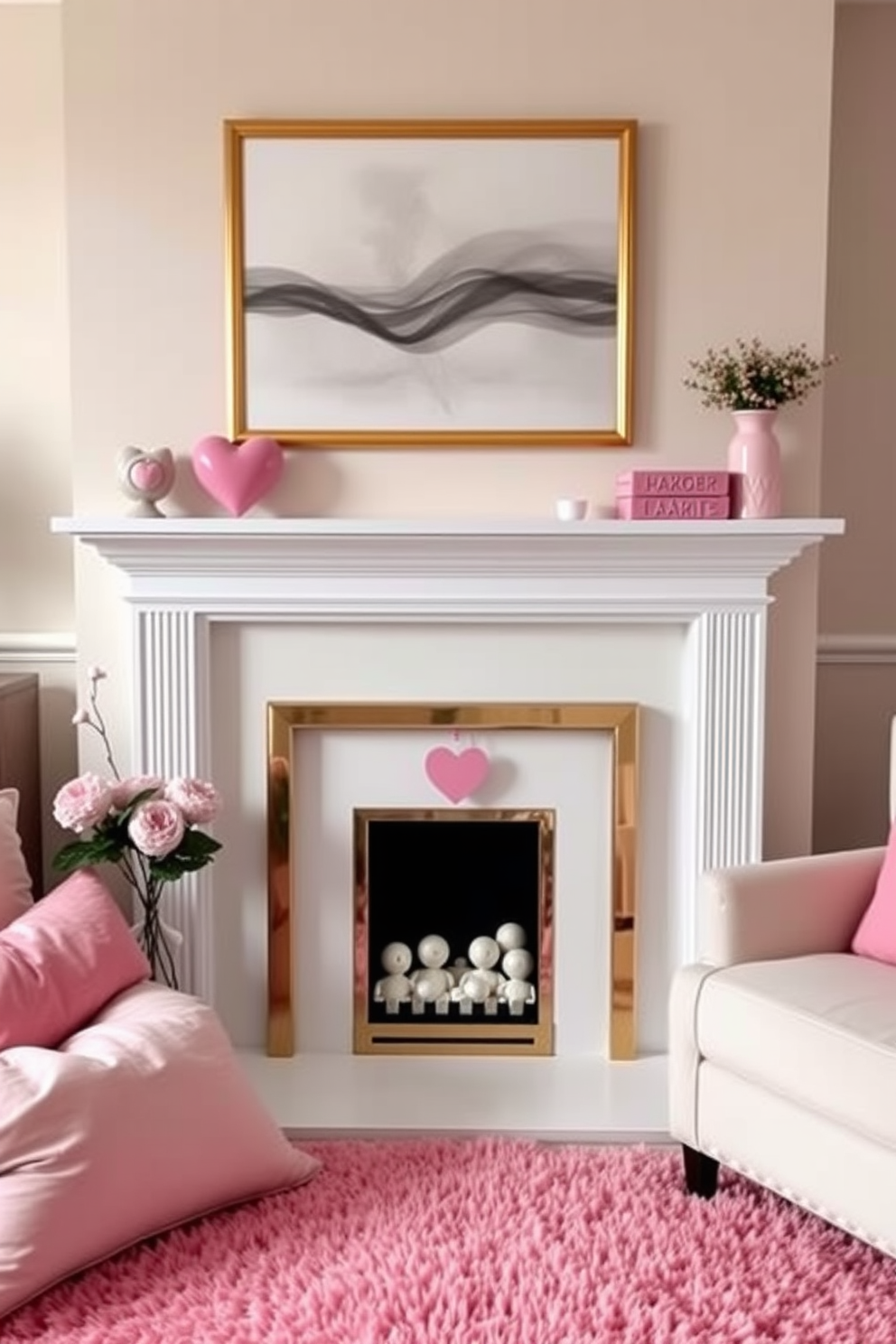 Fireplace Valentines Day Decorating Ideas 7