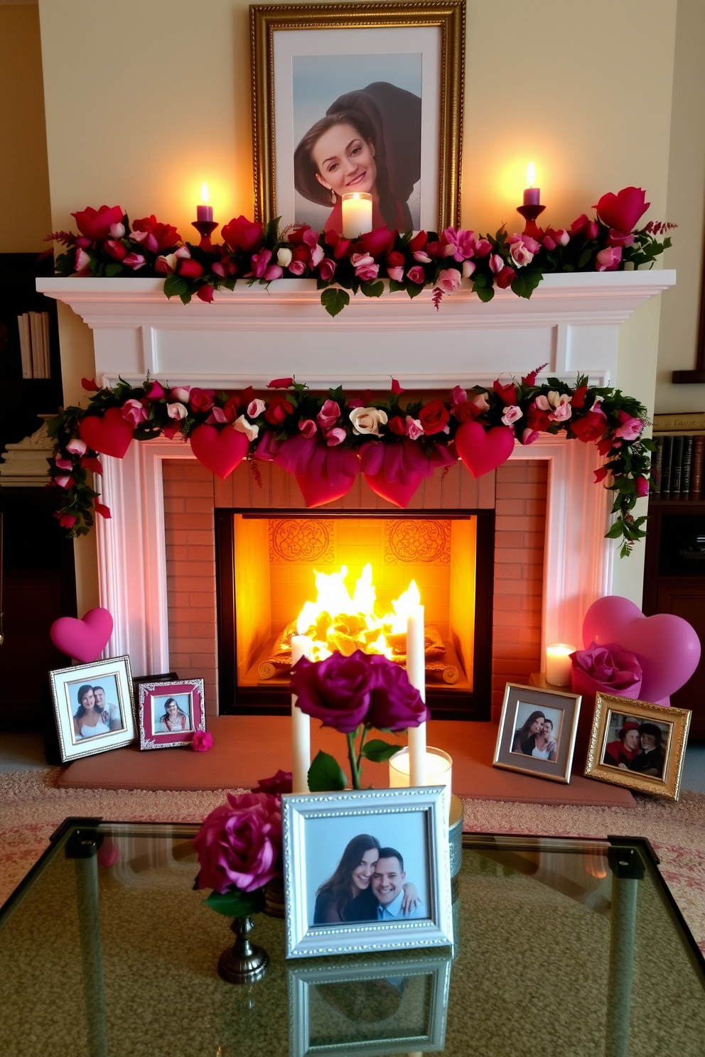 Fireplace Valentines Day Decorating Ideas 8