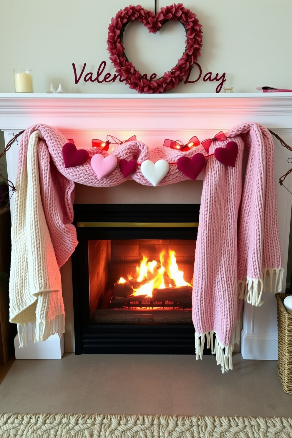 Fireplace Valentines Day Decorating Ideas 9