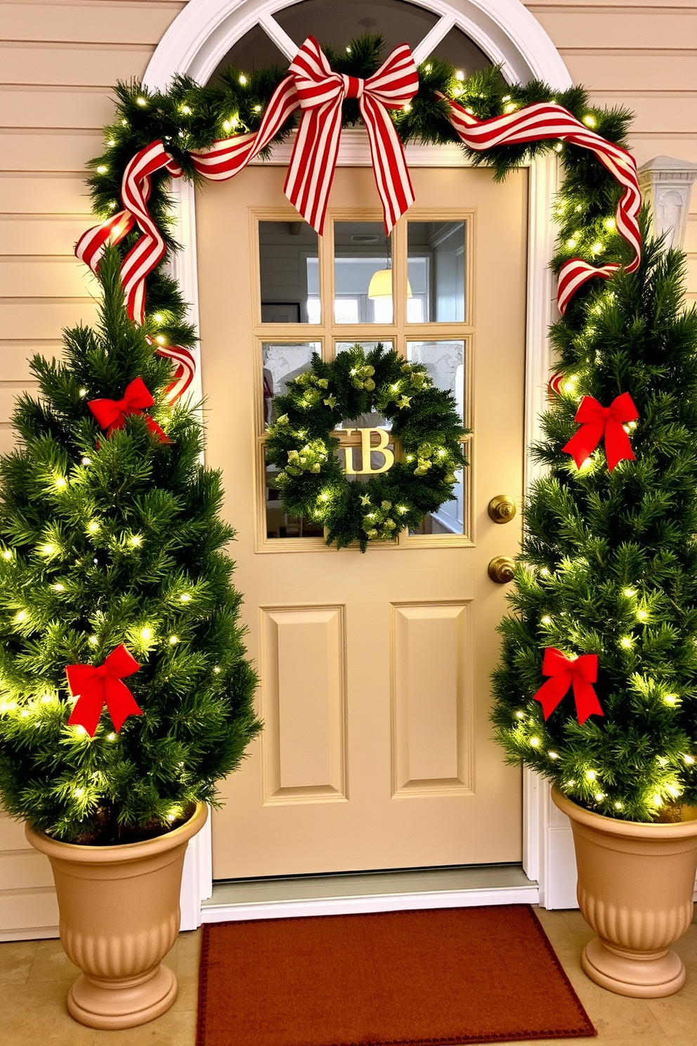 Front Door Christmas Decorating Ideas 23