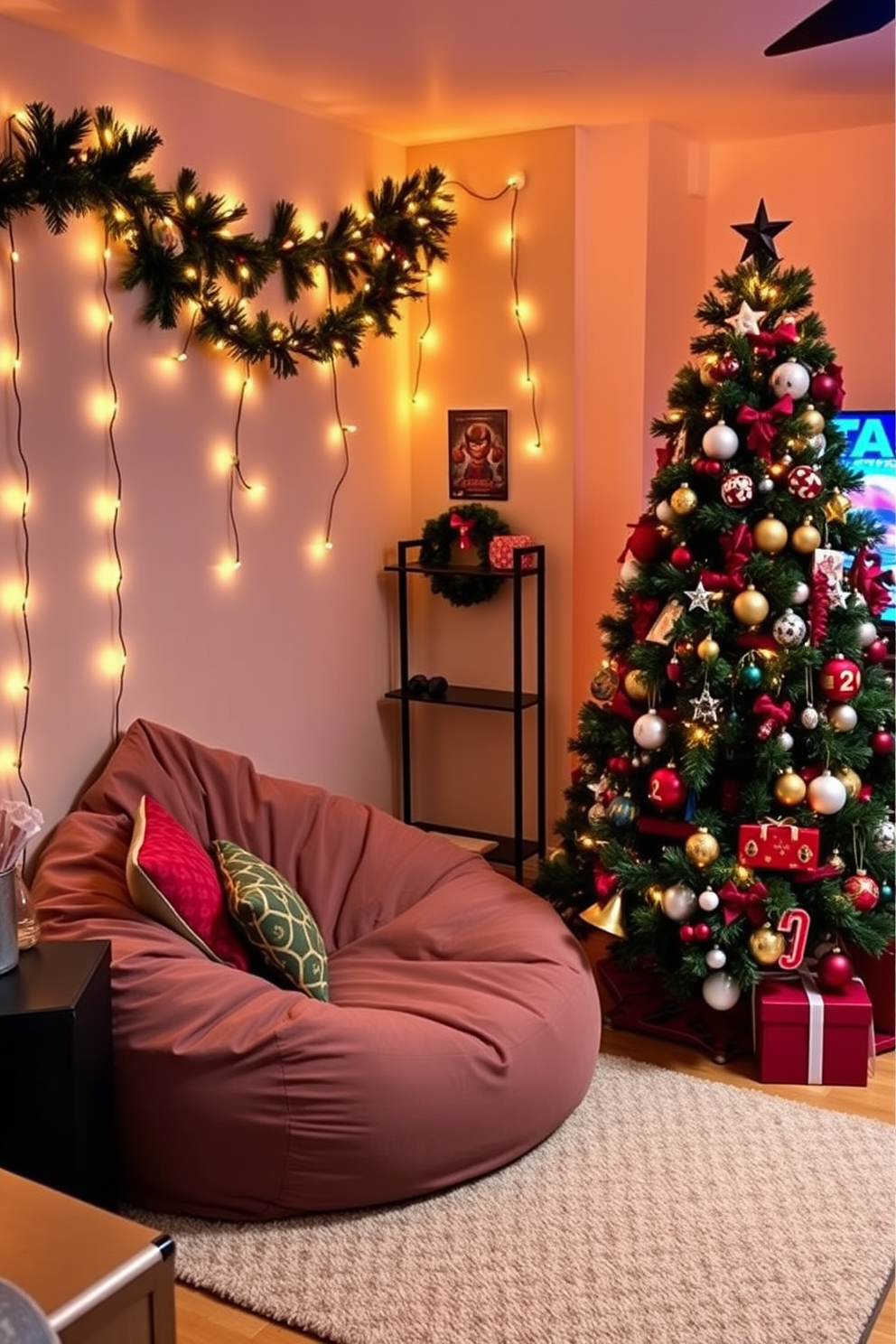 Game Room Christmas Decorating Ideas 1