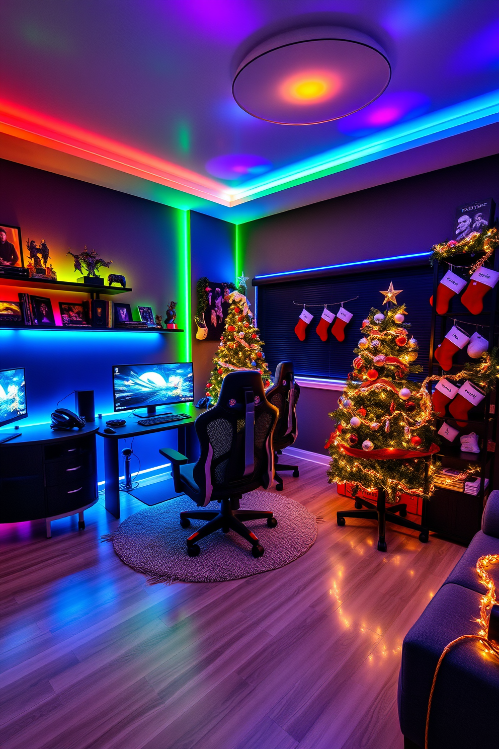 Game Room Christmas Decorating Ideas 14