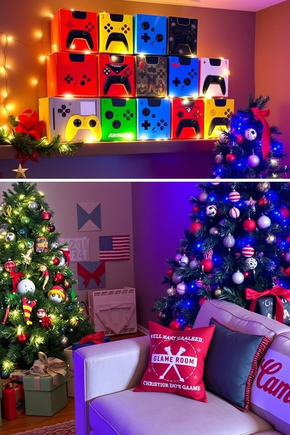 Game Room Christmas Decorating Ideas 18