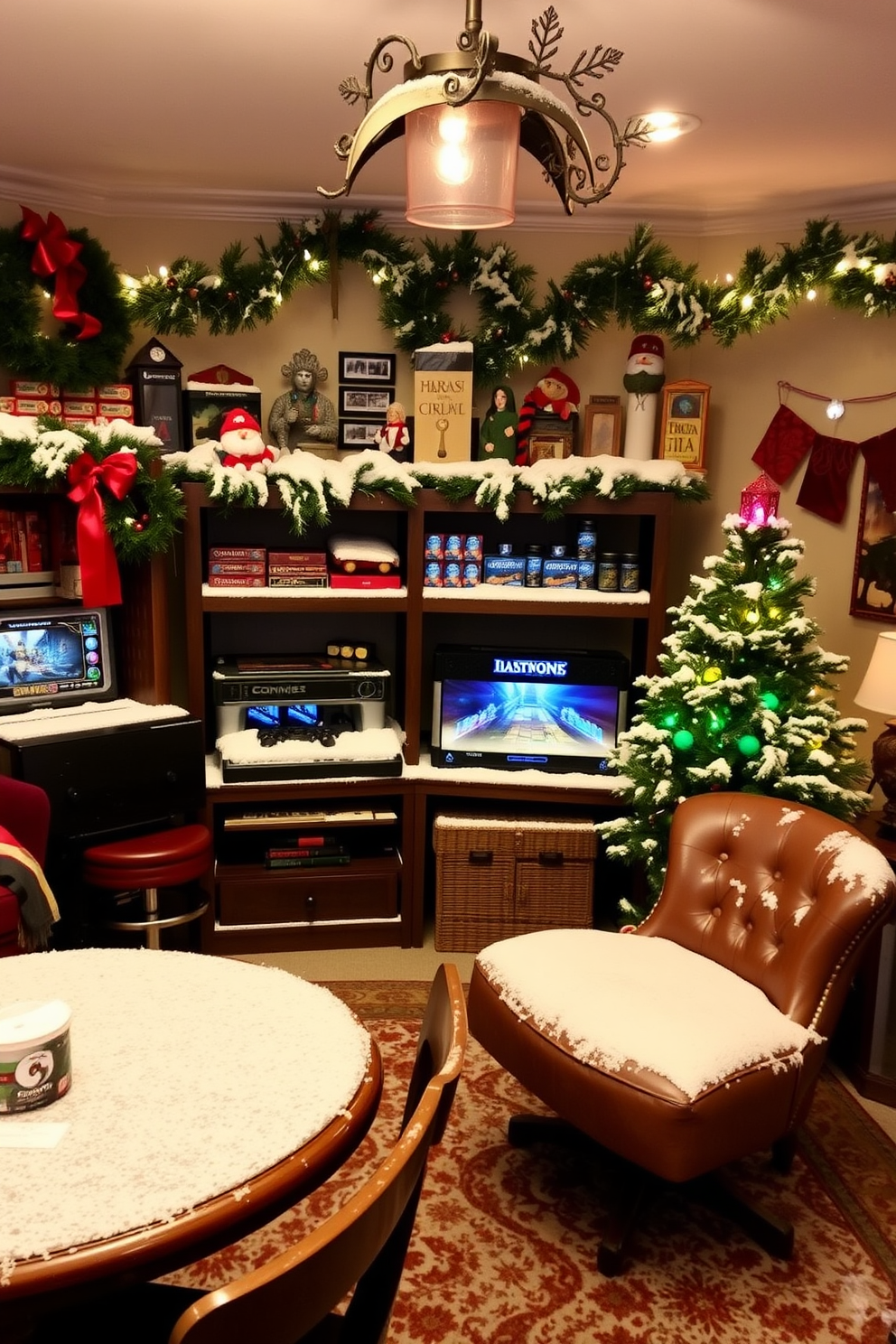 Game Room Christmas Decorating Ideas 20