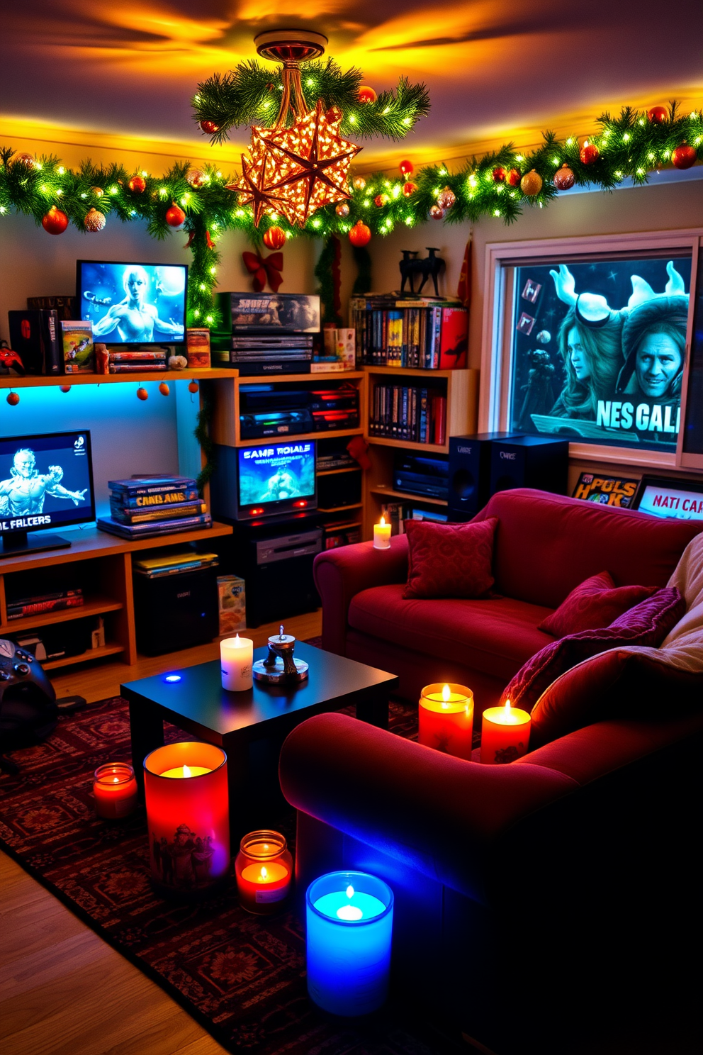 Game Room Christmas Decorating Ideas 27