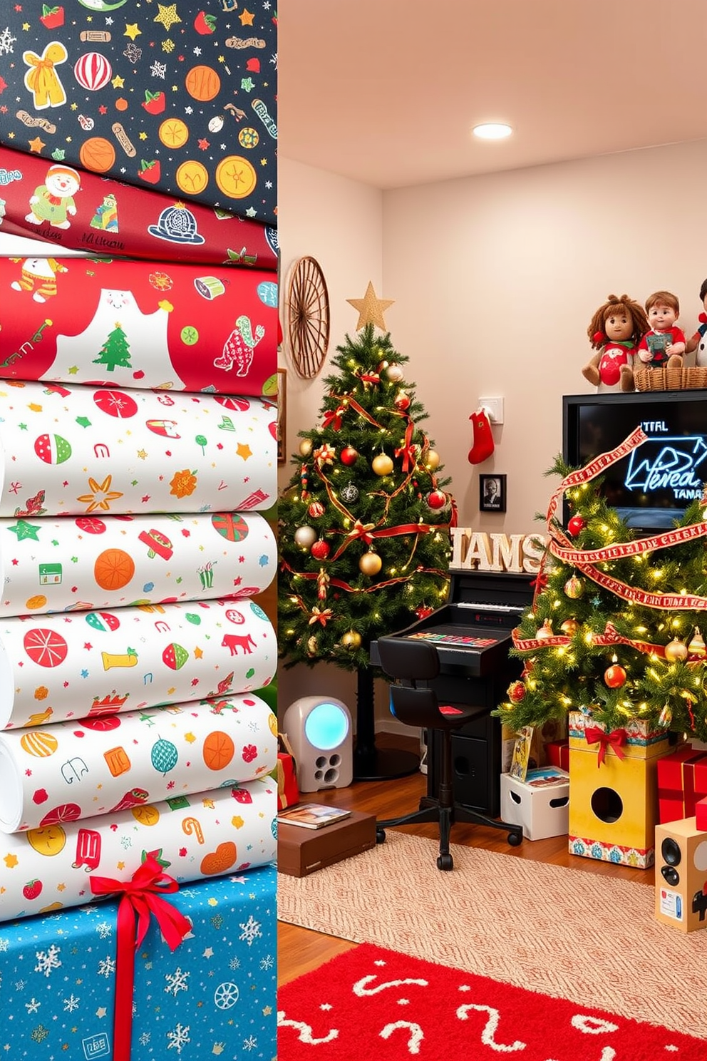 Game Room Christmas Decorating Ideas 9