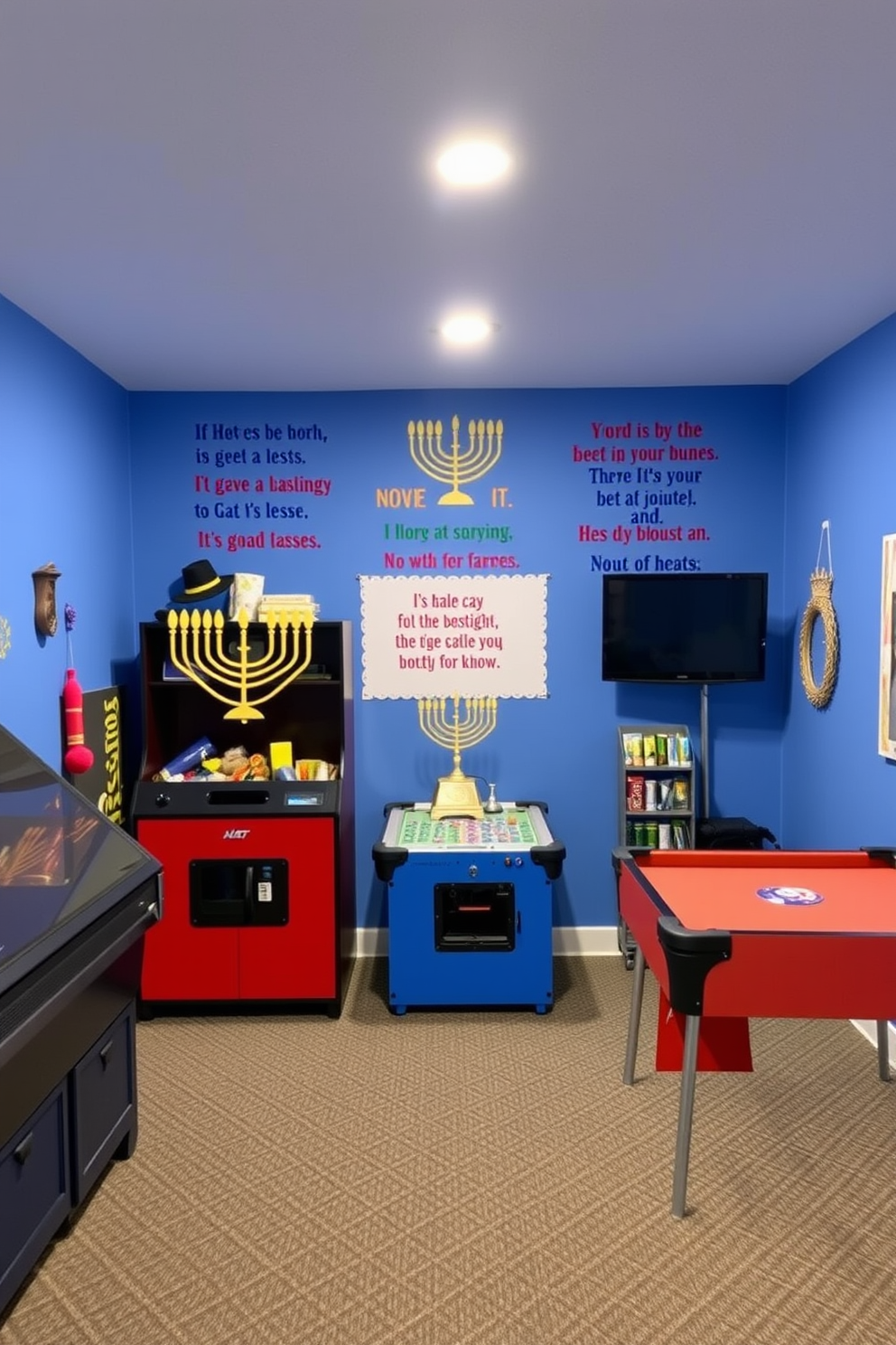 Game Room Hanukkah Decorating Ideas 12