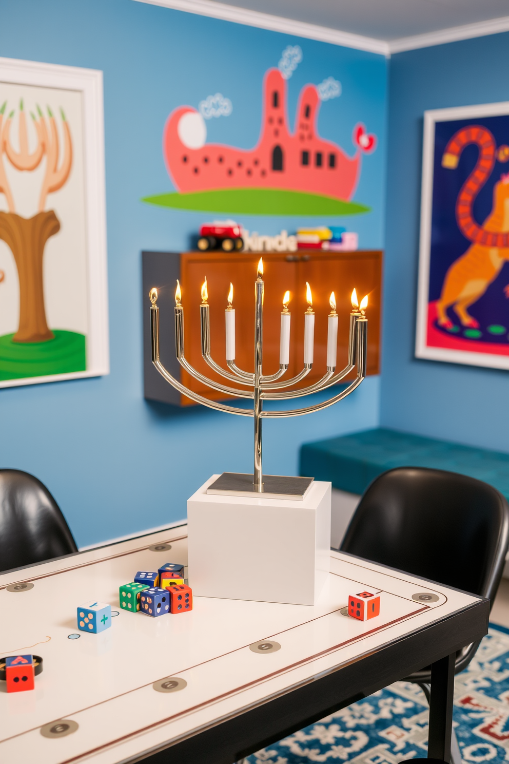 Game Room Hanukkah Decorating Ideas 19