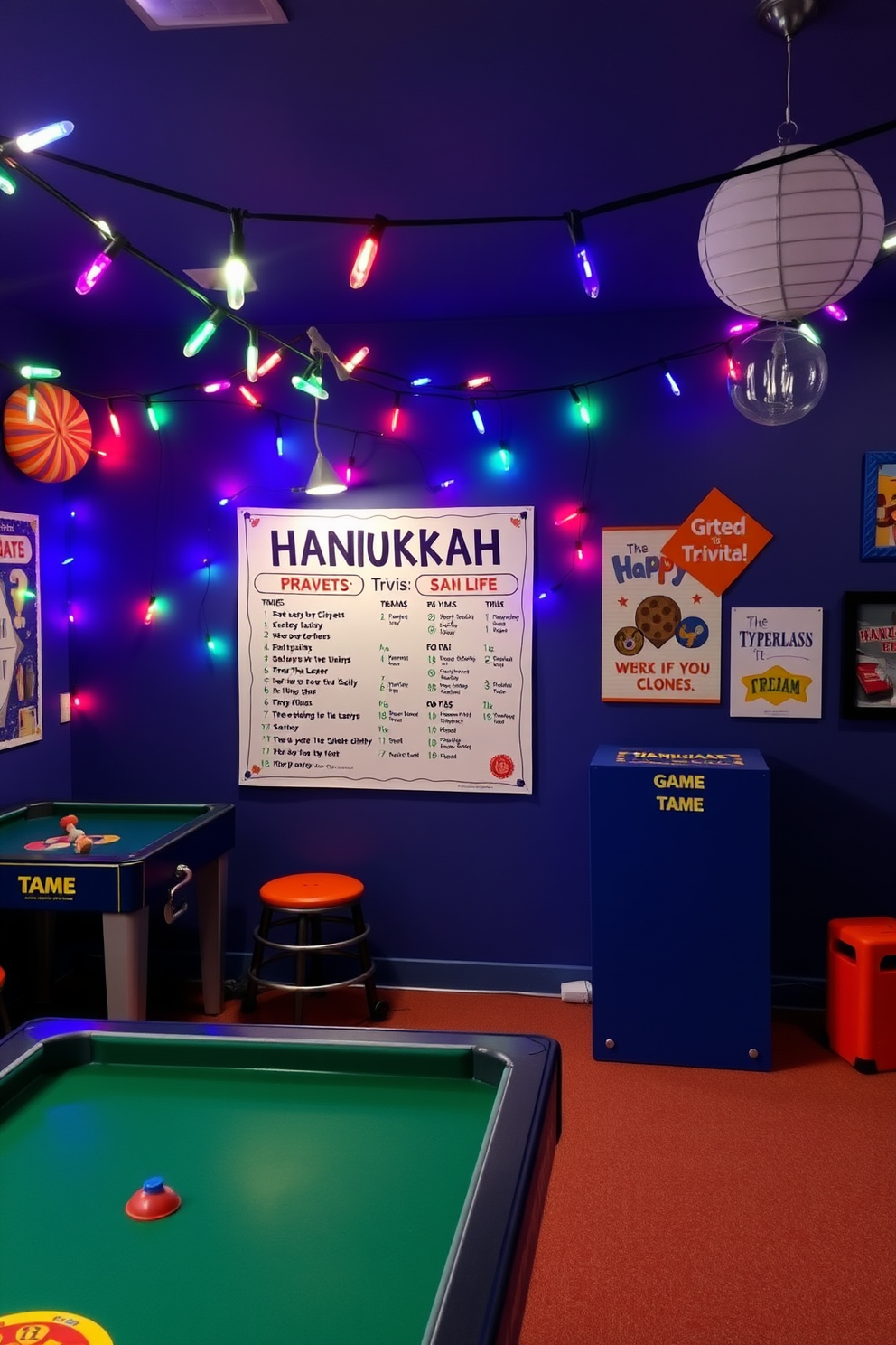 Game Room Hanukkah Decorating Ideas 24