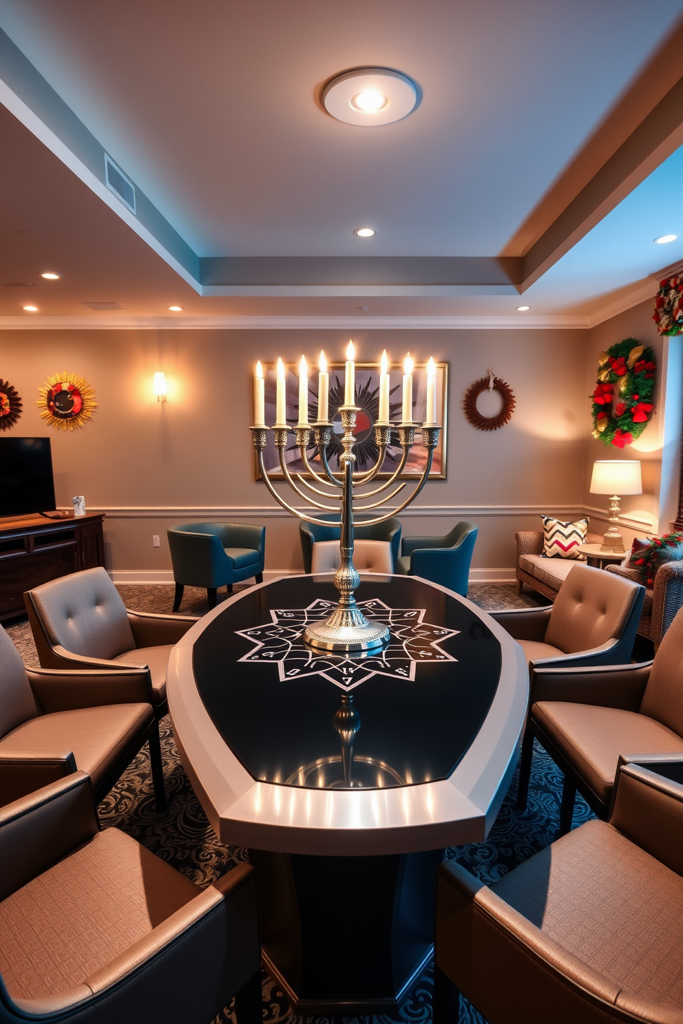 Game Room Hanukkah Decorating Ideas 3