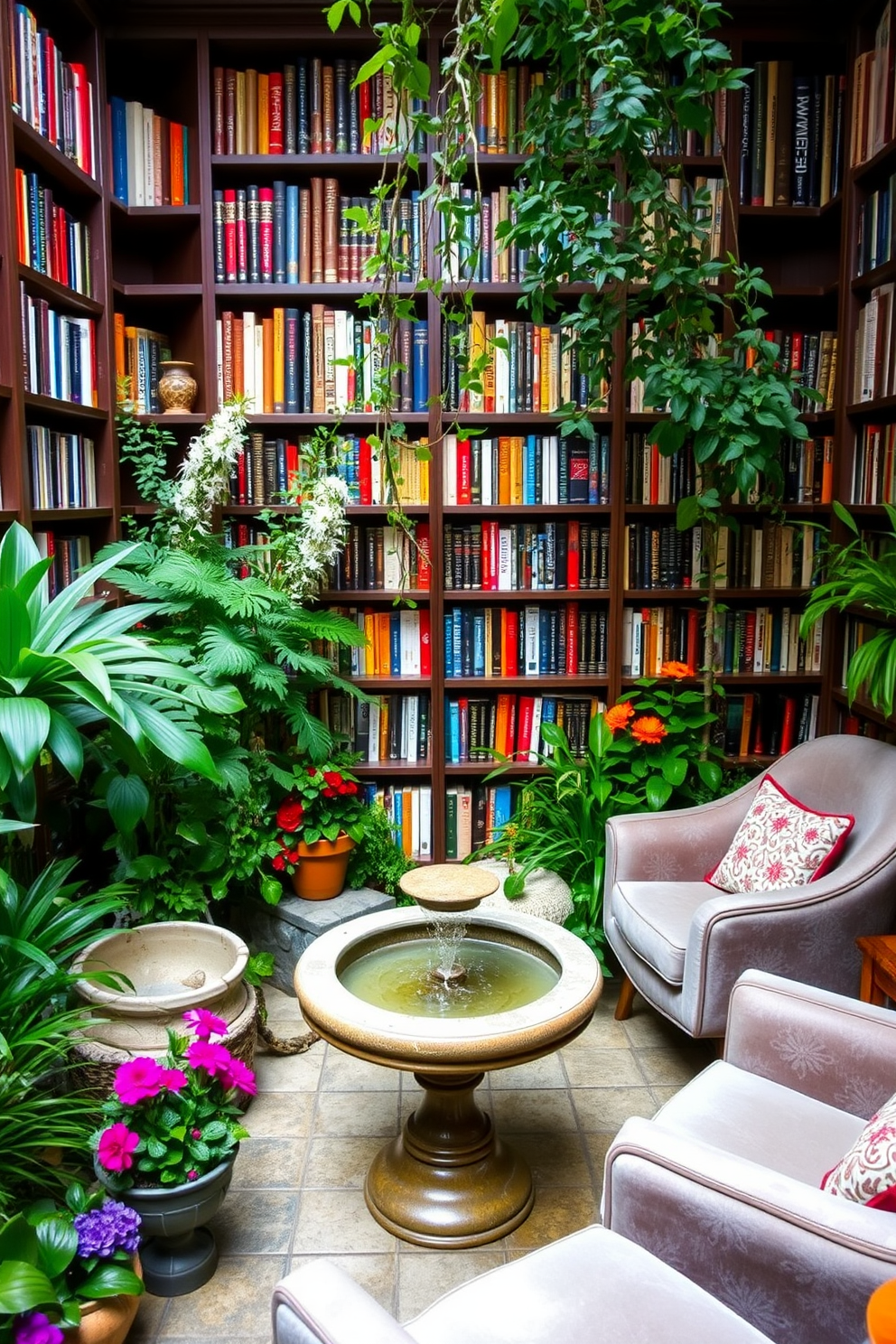 Garden Home Library Design Ideas 11