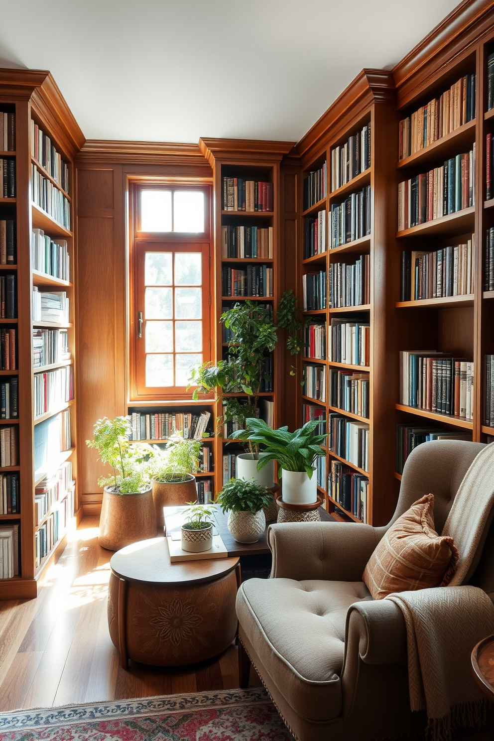 Garden Home Library Design Ideas 19