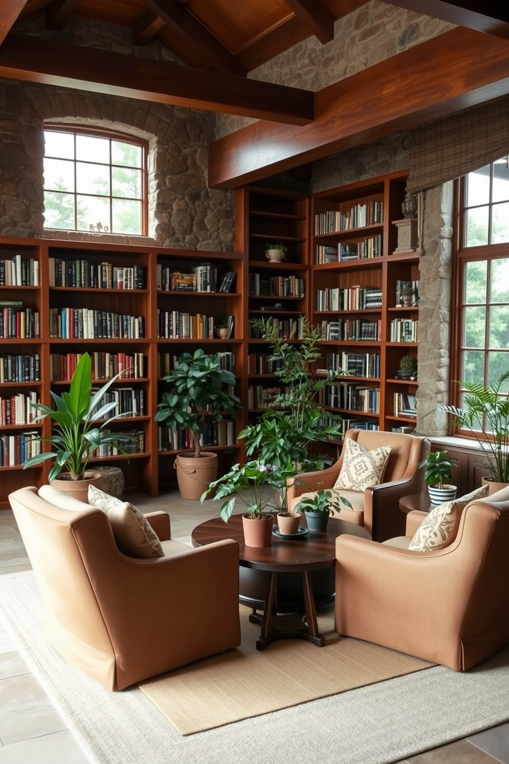 Garden Home Library Design Ideas 20