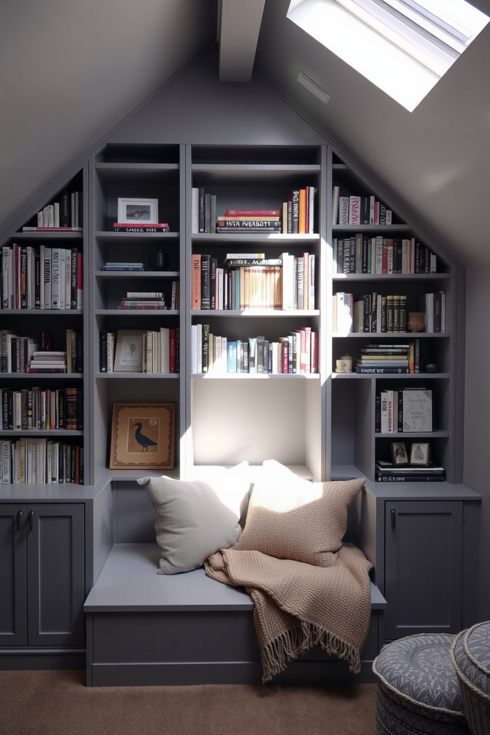 Gray Attic Room Design Ideas 10