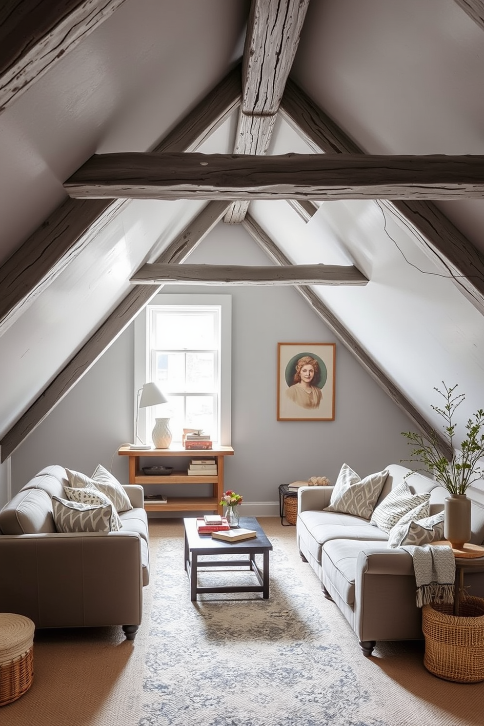 Gray Attic Room Design Ideas 11