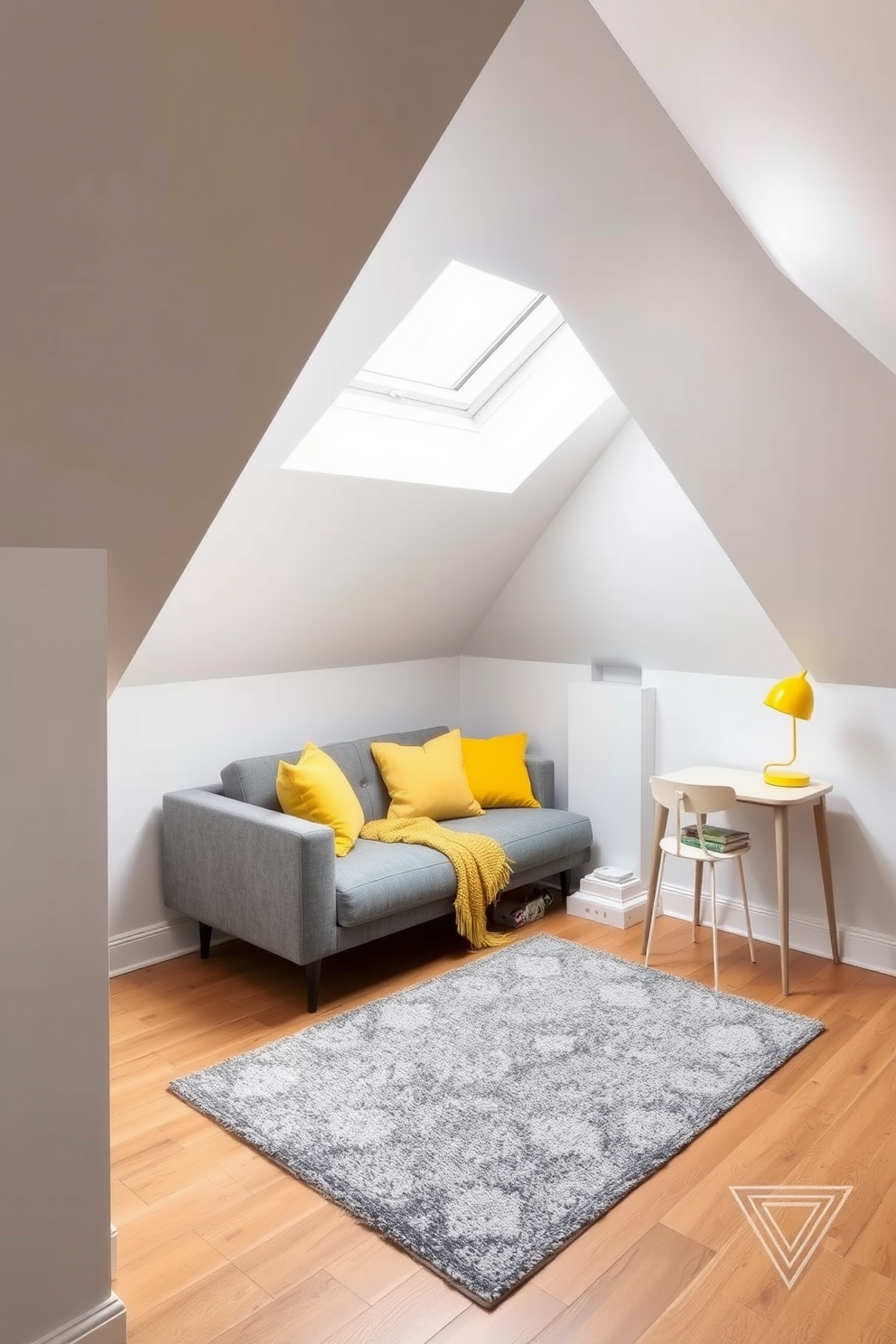 Gray Attic Room Design Ideas 16