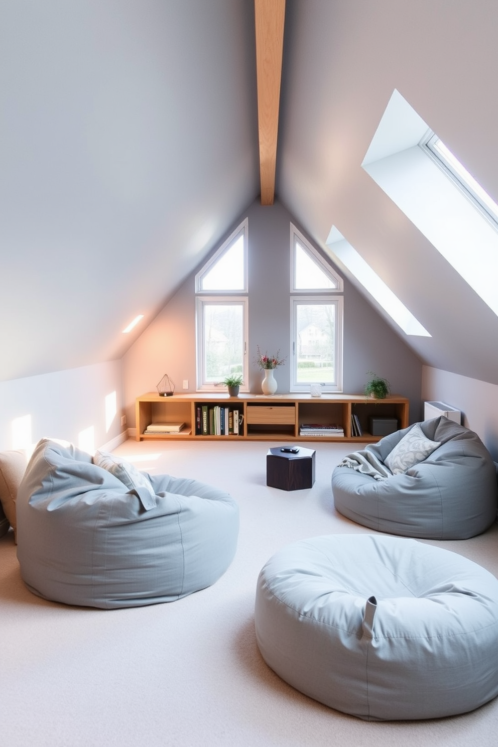 Gray Attic Room Design Ideas 22