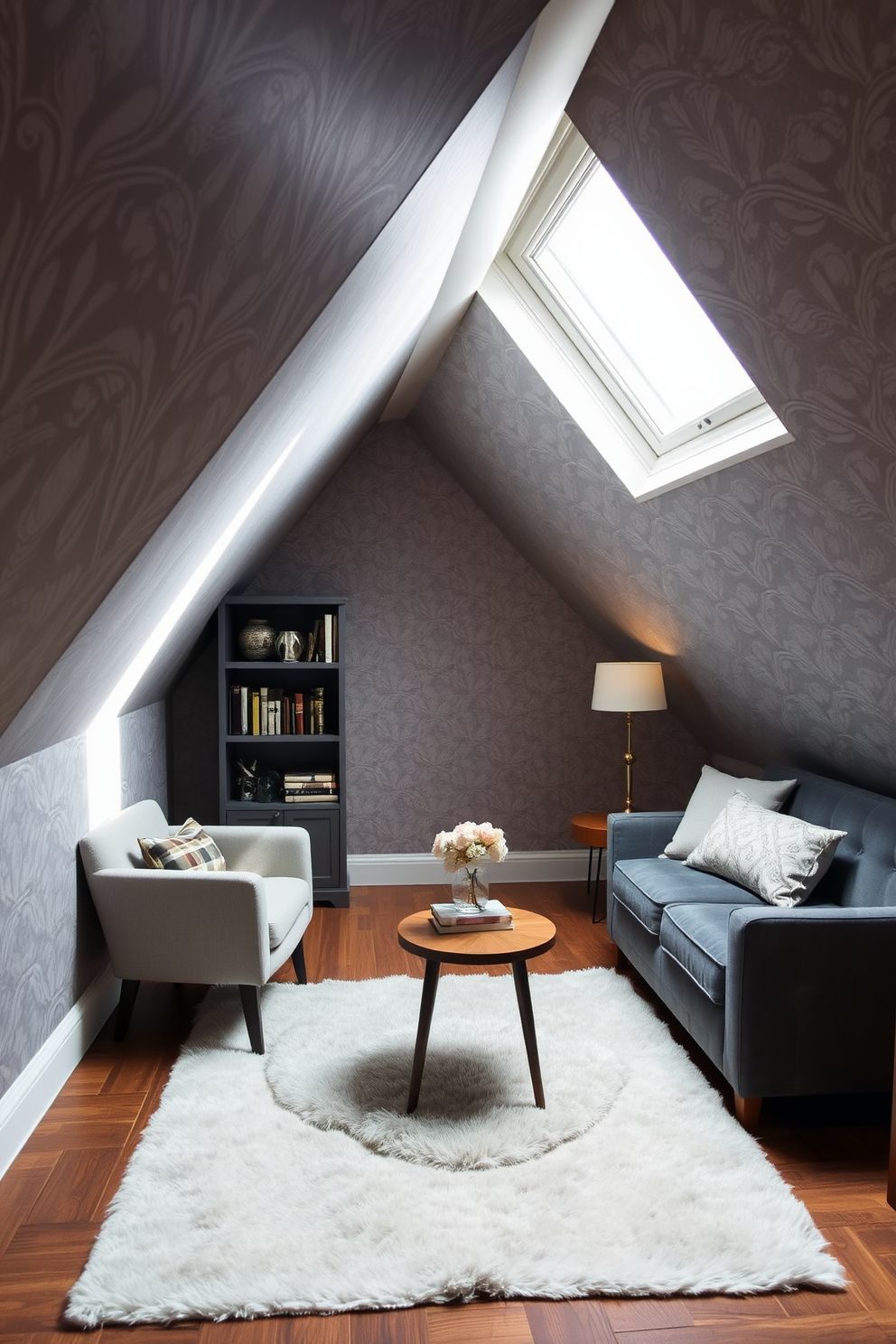 Gray Attic Room Design Ideas 24