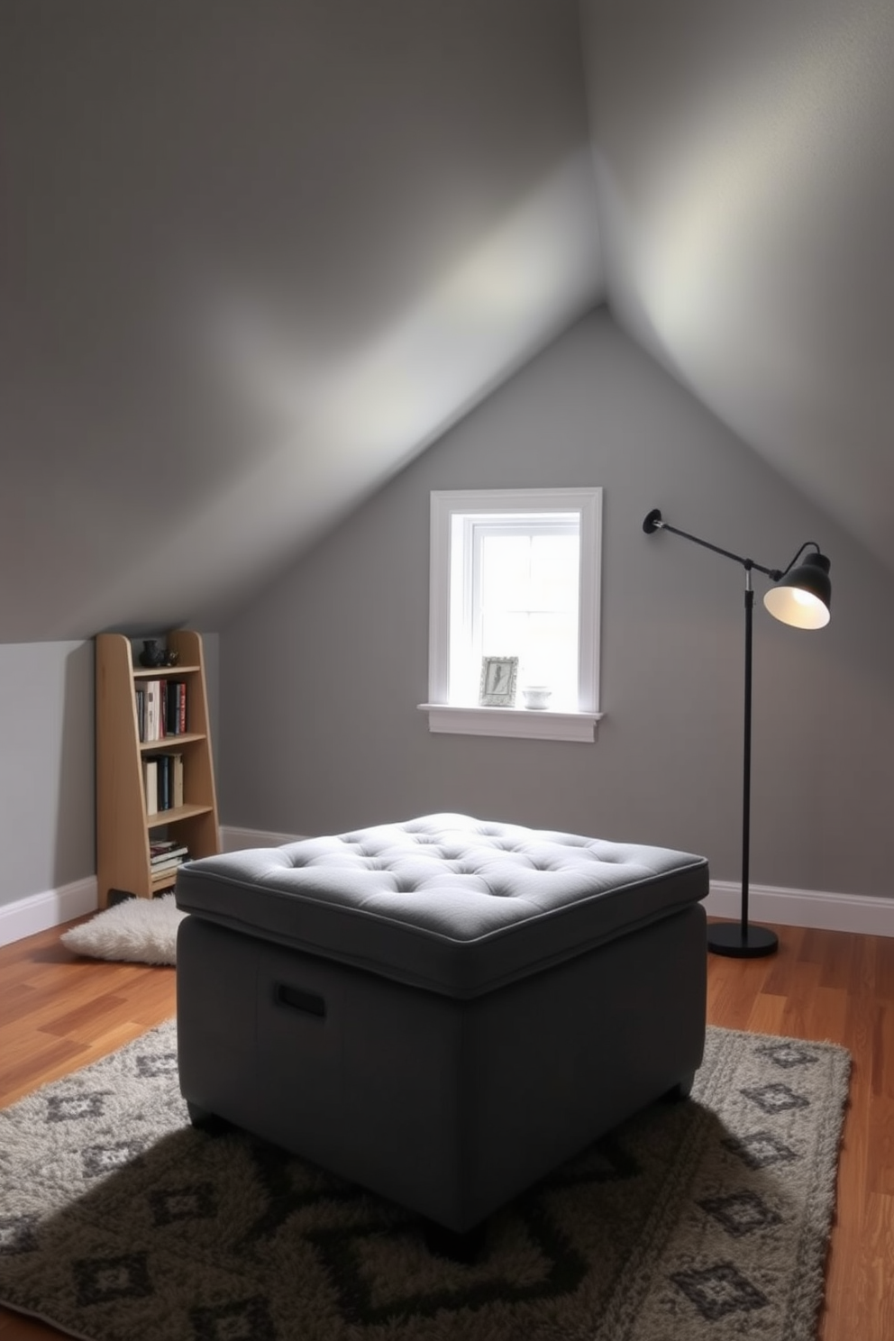 Gray Attic Room Design Ideas 27