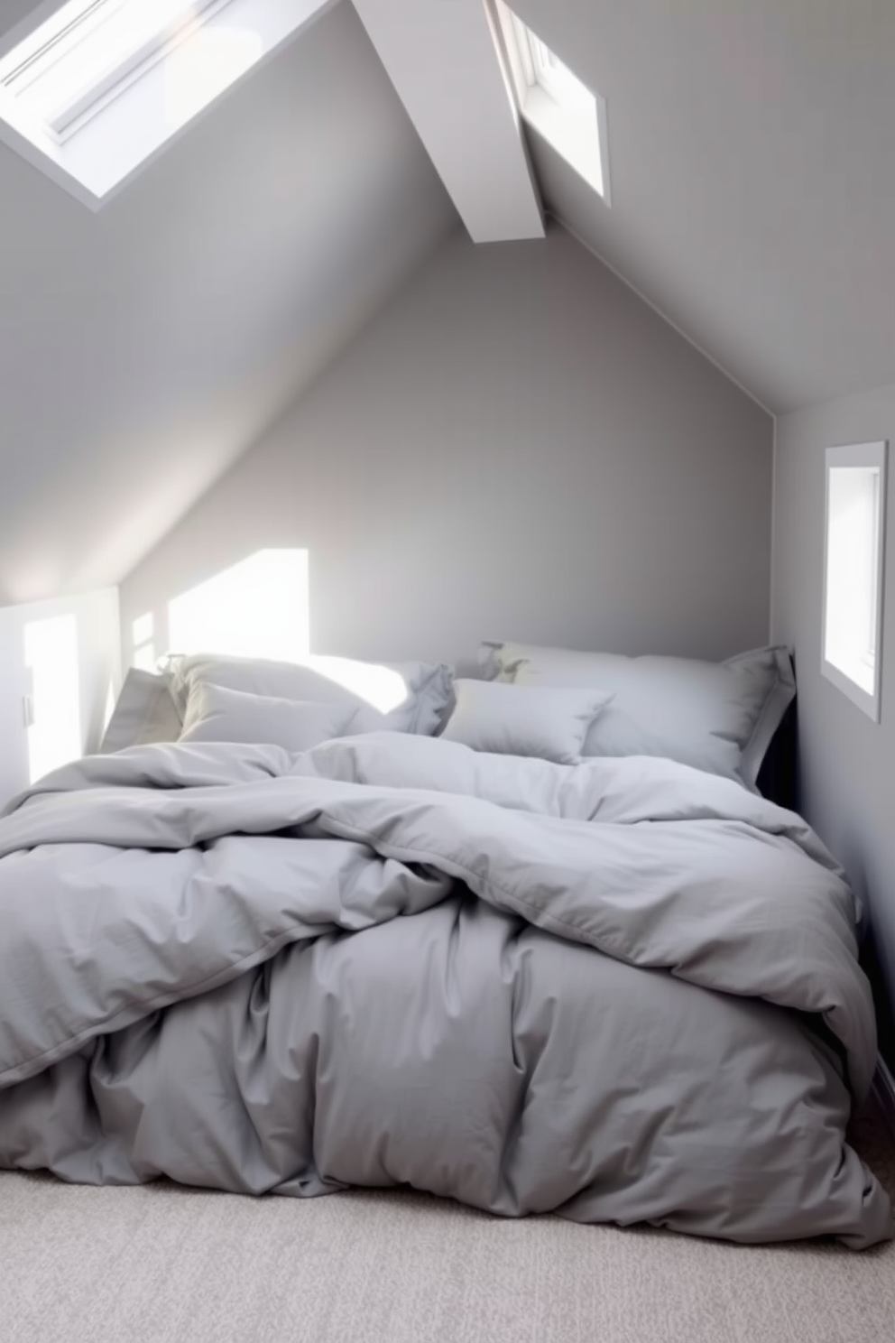 Gray Attic Room Design Ideas 3